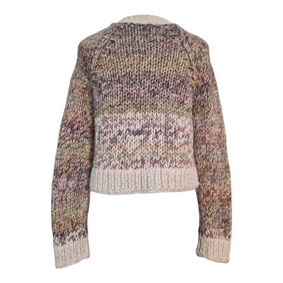 Anthropologie Angel of the North Chunky Knit Cardigan Sweater Small Wool Alpaca - Picture 2 of 6